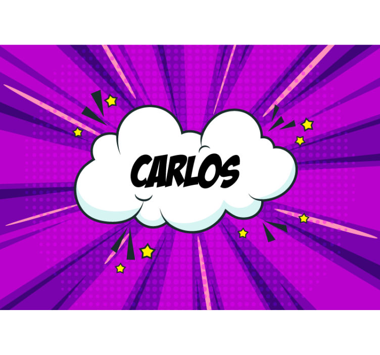 Fototapete Spruch name im comic-stil - TenStickers