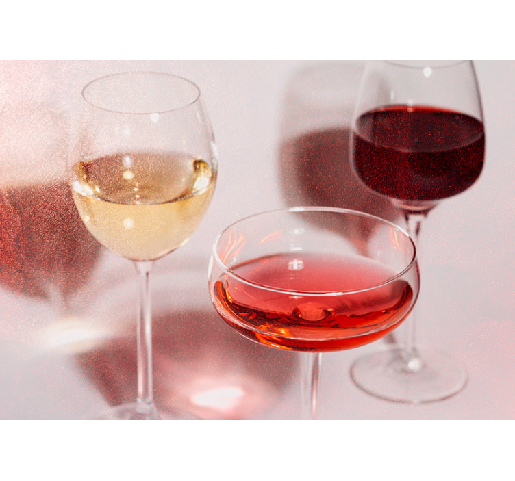 Fototapete musik mit eleganten weingläsern - TenStickers