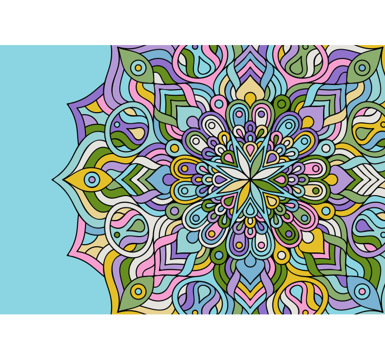 Fototapete mandala mit komplexen geometrischen mustern - TenStickers