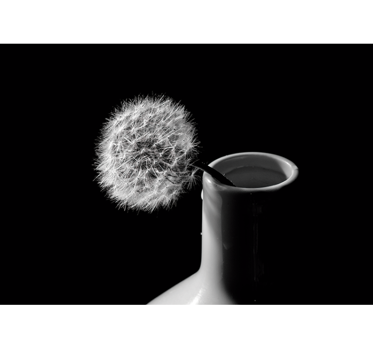 Fototapete Pusteblume löwenzahn in der vase - TenStickers