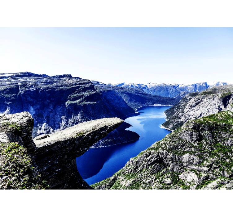 Fototapete Landschaft majestätischer fjordblick - TenStickers
