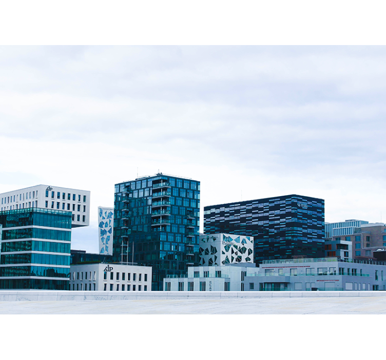 Fototapete Städte moderne urbane skyline - TenStickers