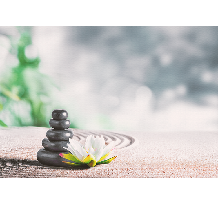 Fototapete Zen ruhiges steinstapeln - TenStickers