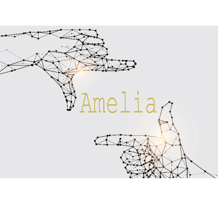 Fototapete Jugendzimmer Geometrisches Muster und finger - TenStickers