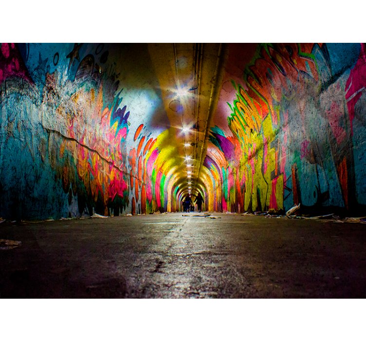 Fototapete Urbane Kunst Tunnel-graffiti - TenStickers