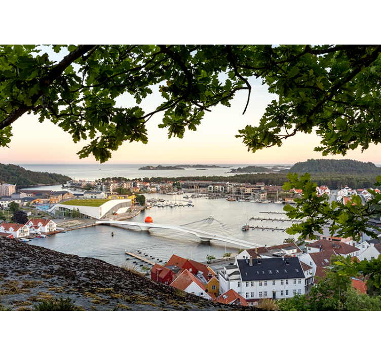 Fototapete städte mit charmantem küstenblick - TenStickers