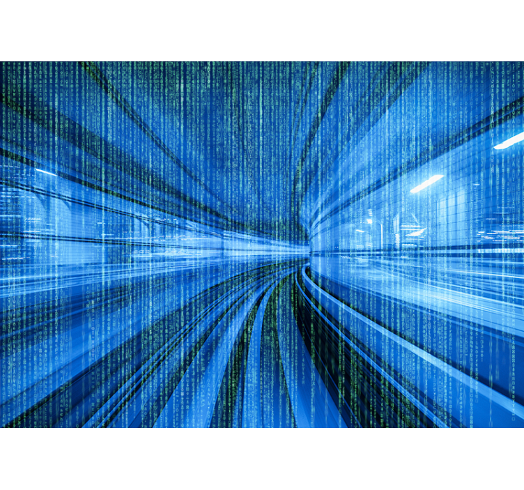 Fototapete abstrakt dynamischer digitaler fluss - TenStickers