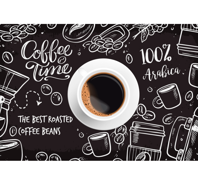 Fototapete spruch kaffeepause design - TenStickers