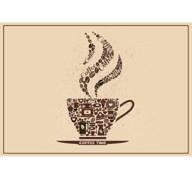 Fototapete Spruch kaffeezeit-satz - TenStickers