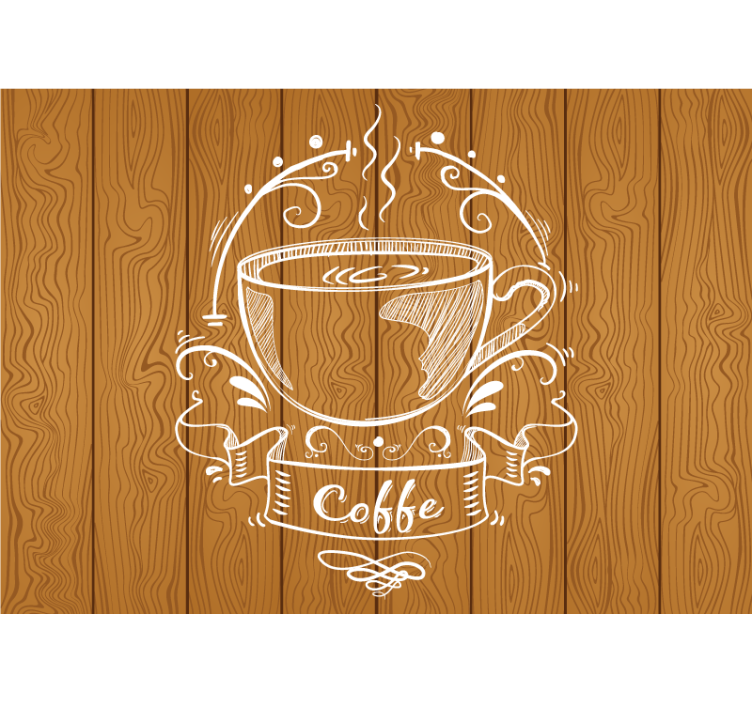 Fototapete spruch kaffeetassen design - TenStickers
