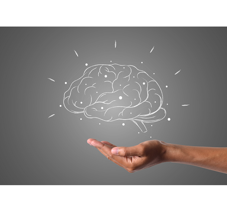 Fototapete Spruch visualisierung des gehirnkonzepts - TenStickers