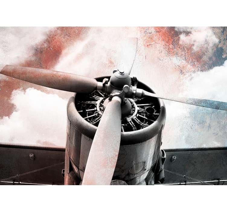Fototapete Fahrzeuge oldtimer-flugzeugpropeller - TenStickers