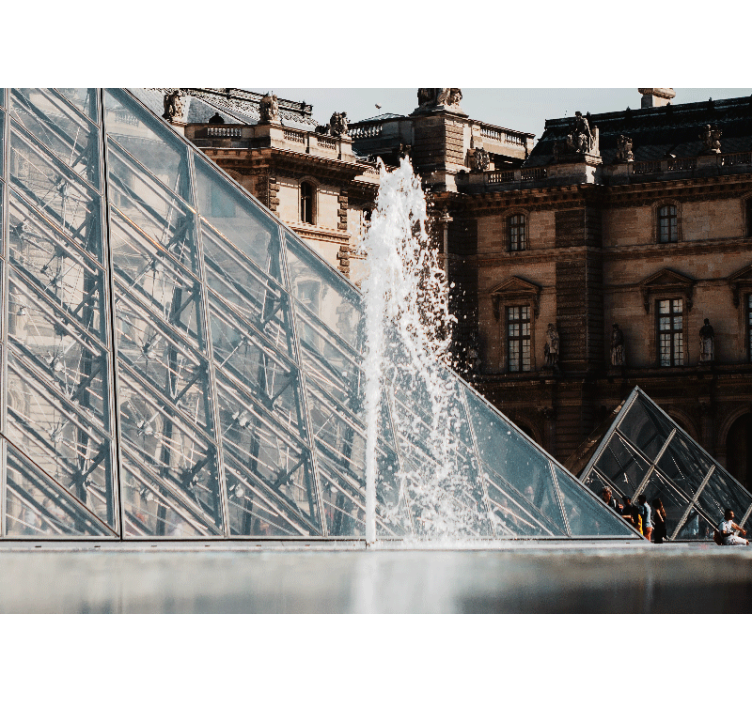 Fototapete Paris pyramidenbrunnen spritzer - TenStickers