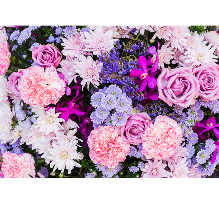 Fototapete Andere Blumen Rosa lila blumen - TenStickers
