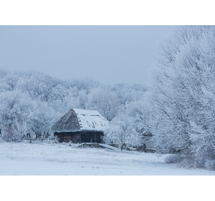 Fototapete Landschaft verschneite winterlandschaft - TenStickers