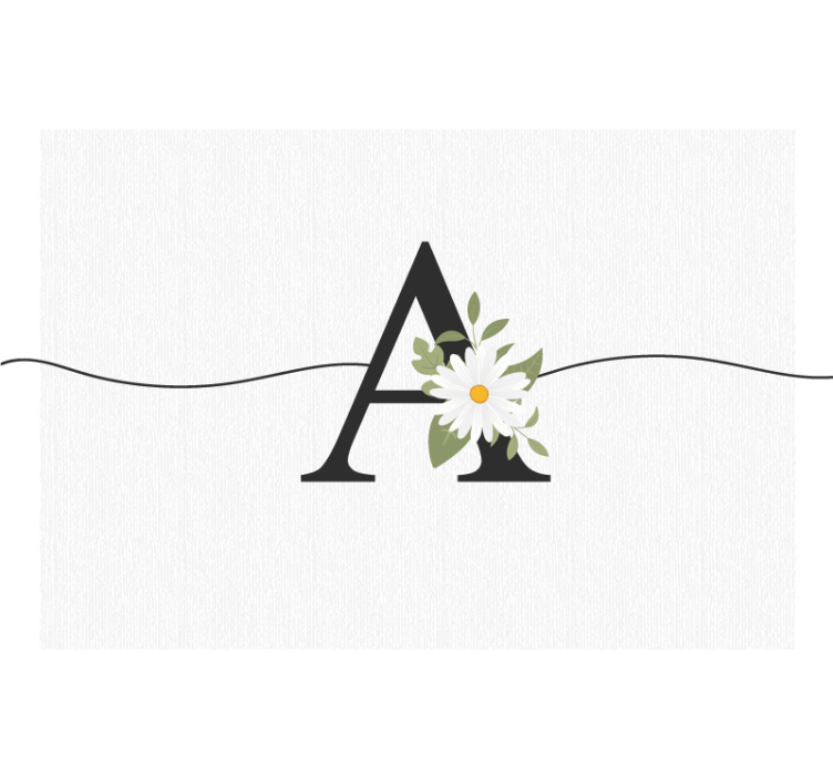 Fototapete Andere Blumen Personalisierte anfängliche gänseblümche - TenStickers