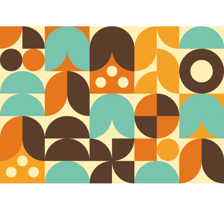 Fototapete Vintage geometrische abstrakte formen der 70er - TenStickers