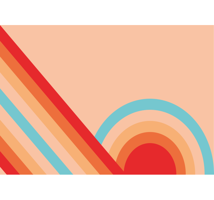 Fototapeten muster retro geometrische muster - TenStickers