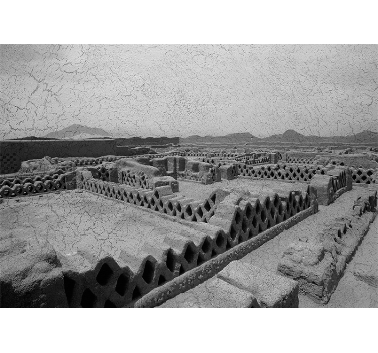 Fototapete Wüste wüstengeländesilhouette - TenStickers