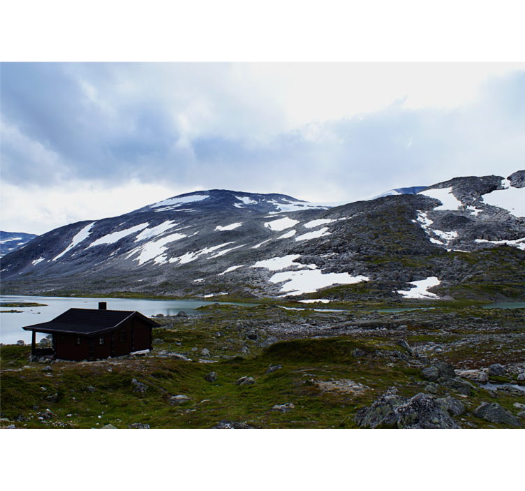 Fototapete landschaft gebirgssee rückzug - TenStickers