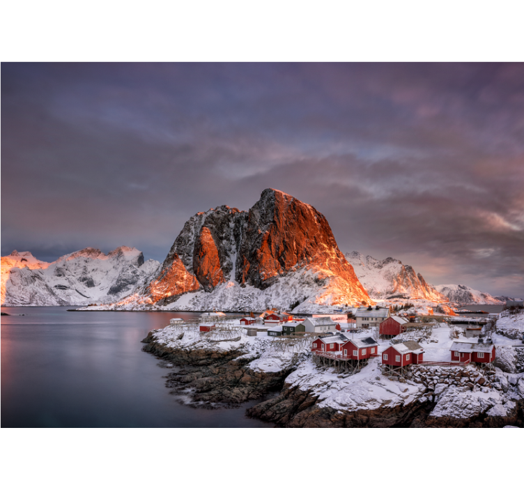 Fototapete berge schneebedeckte bergdämmerung - TenStickers