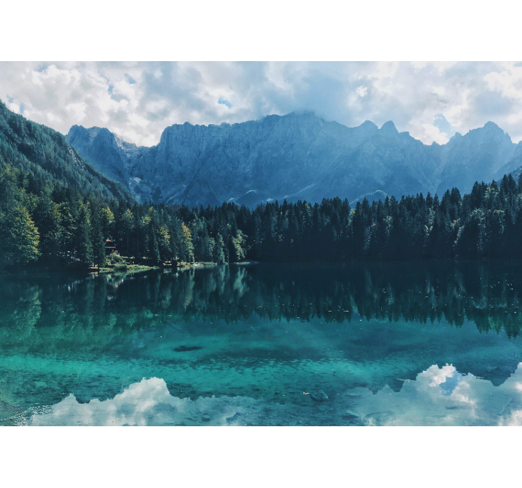 Fototapete landschaft bergsee echo - TenStickers