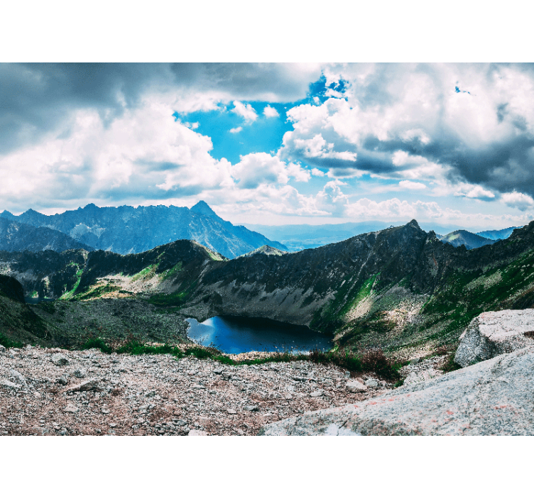 Fototapete landschaft grand mountain lake - TenStickers