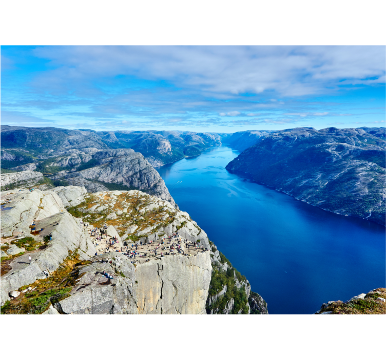 Fototapete Landschaft malerische aussicht auf den fjord - TenStickers