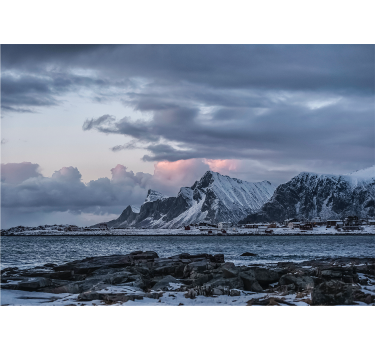 Fototapete landschaft eiskalte gipfelkante - TenStickers