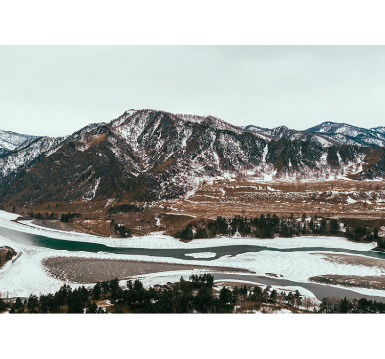 Fototapete landschaft gebirgsfluss aussicht - TenStickers
