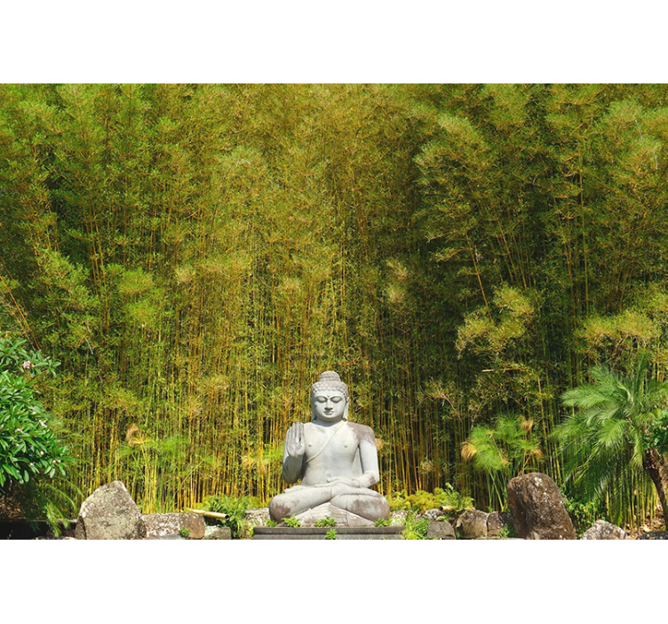 Fototapete Wohnzimmer ruhige buddha-skulptur - TenStickers