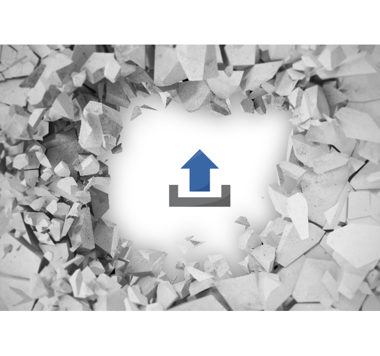 Fototapete personalisiert Beton Optik mit Foto - TenStickers