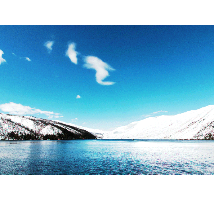 Fototapete landschaft schnee bedeckte berge - TenStickers