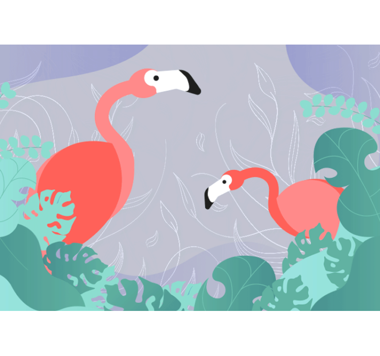 Fototapete tiere flamingo familie - TenStickers