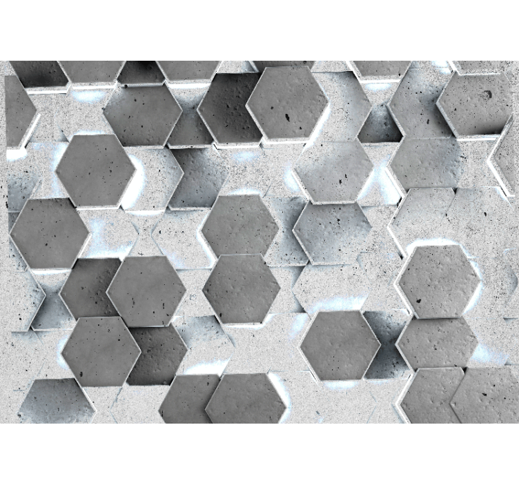 Fototapeten muster in hexagonalem beton-design - TenStickers