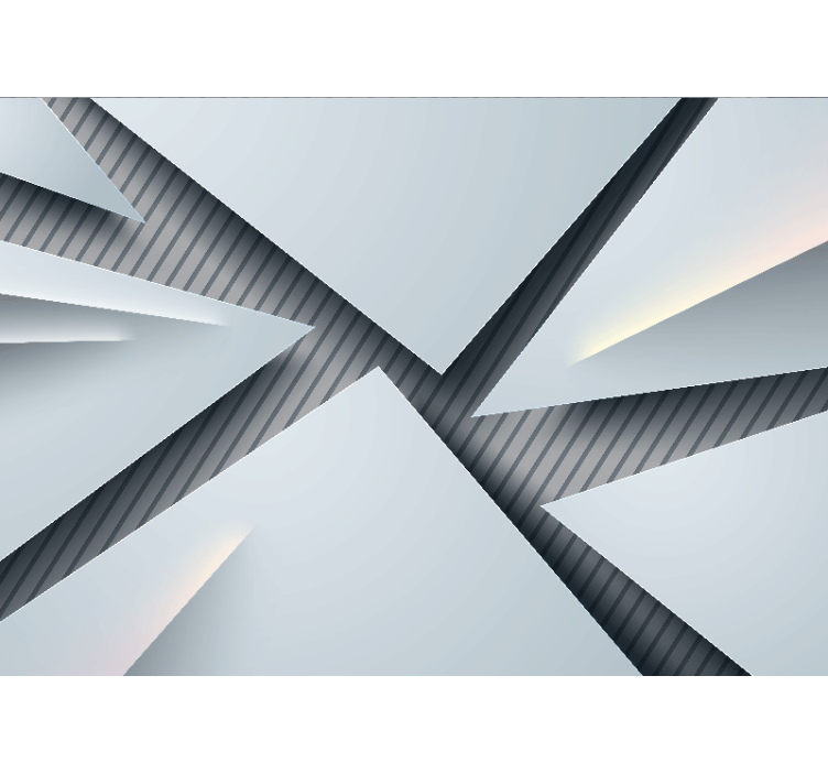 Fototapete 3D Weiße zerbrochene stücke - TenStickers