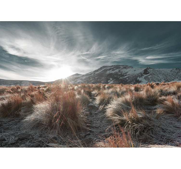 Fototapete landschaft bergsonne aufgang - TenStickers