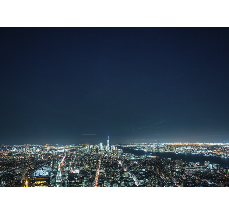 Fototapete new york nachtsicht skyline - TenStickers