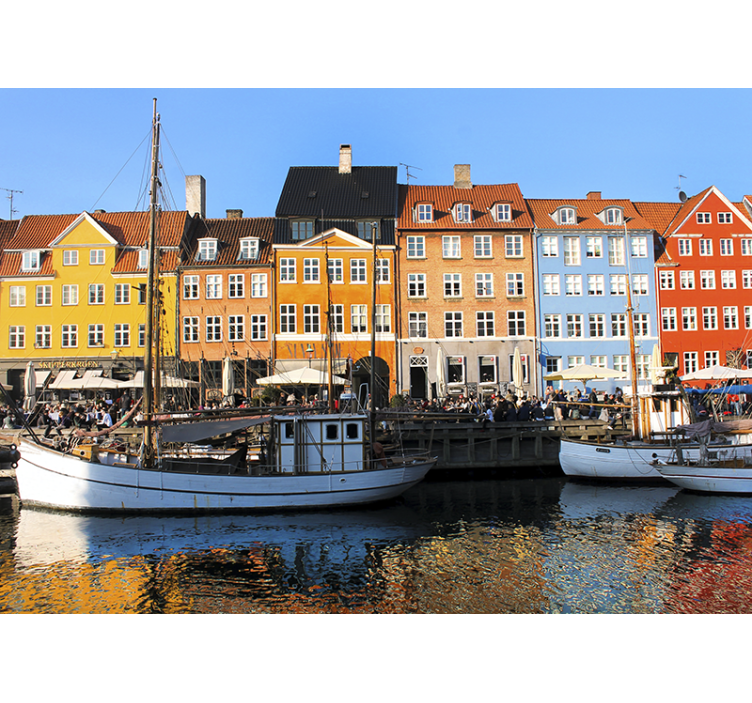 Fototapete städte lebendige seewohnungen - TenStickers