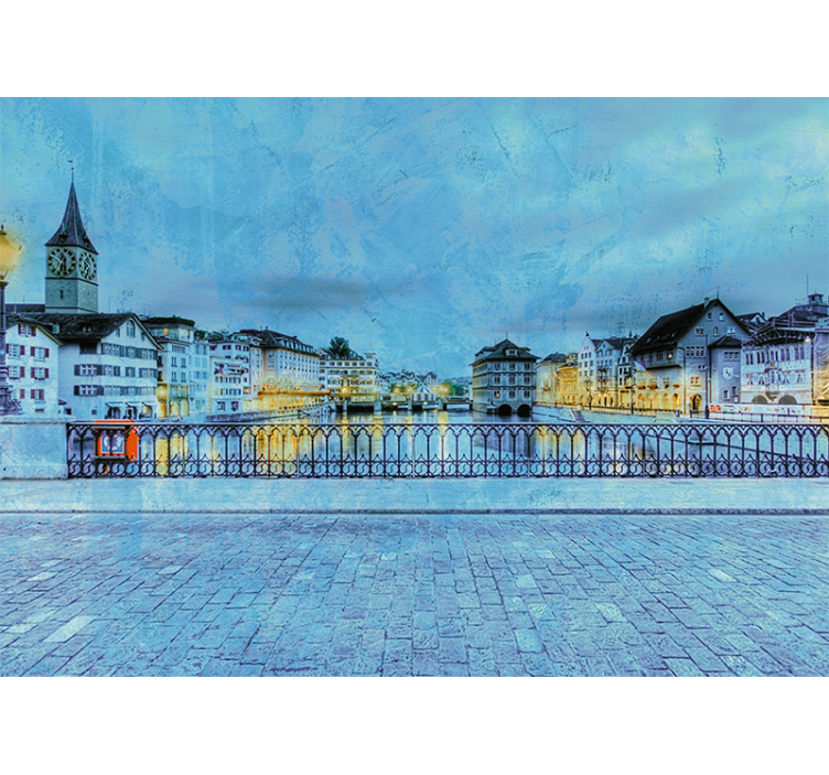 Fototapete städte zürich uferblick - TenStickers