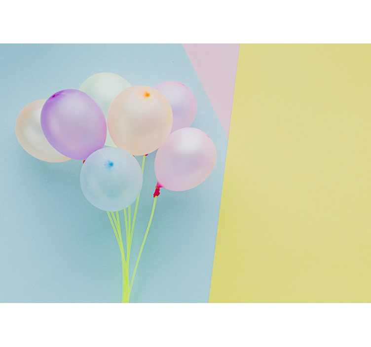 Fototapete Kinderzimmer Moderner rahmen mit luftballons - TenStickers