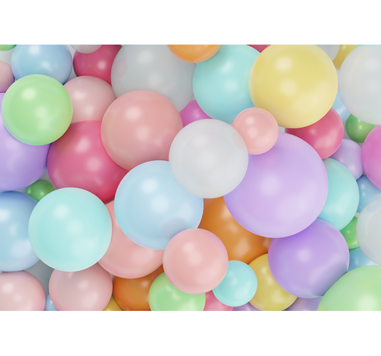 Fototapete weitere muster bunte ballonblasen - TenStickers