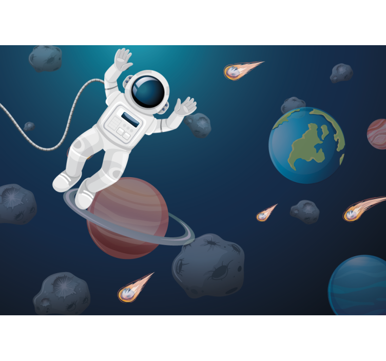 Fototapete fantasie kosmonaut im kosmos - TenStickers