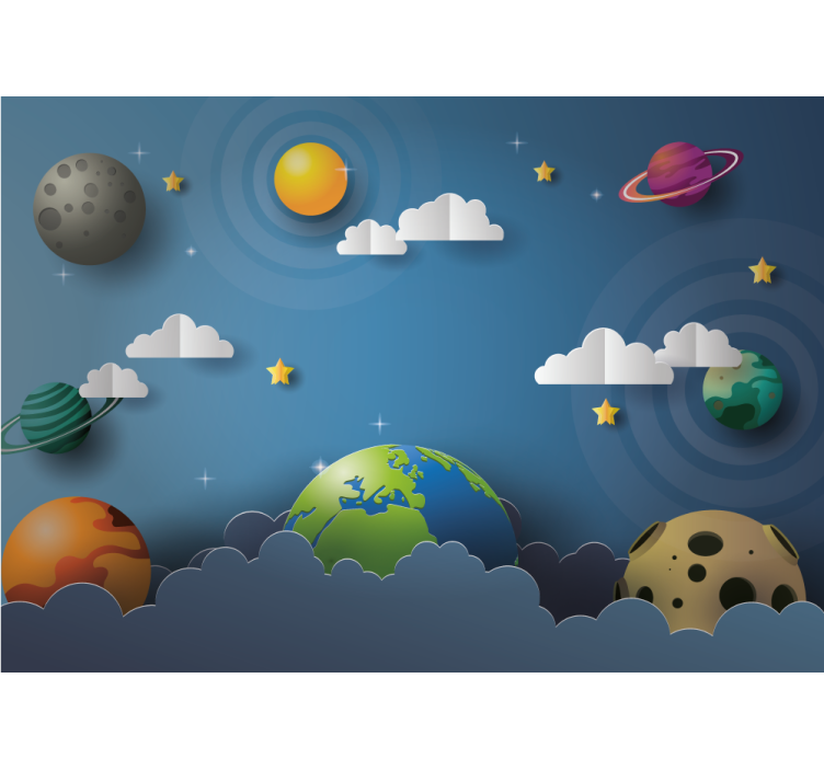 Fototapete fantasie kosmische traumlandschaft - TenStickers