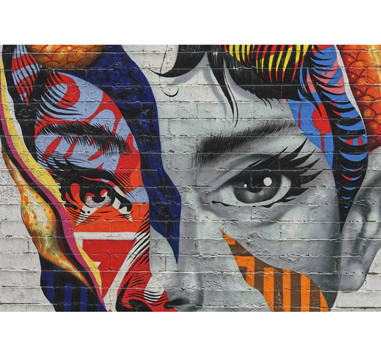 Fototapete Urbane Kunst Audrey hepburn pop-art-graffiti - TenStickers