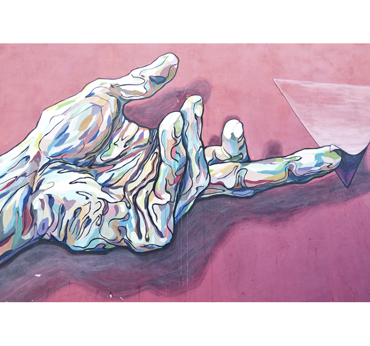 Fototapete Kunst abstrakte handbewegung - TenStickers