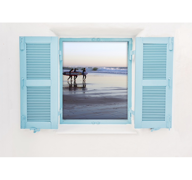 Fototapete städte surf-szene am strand - TenStickers