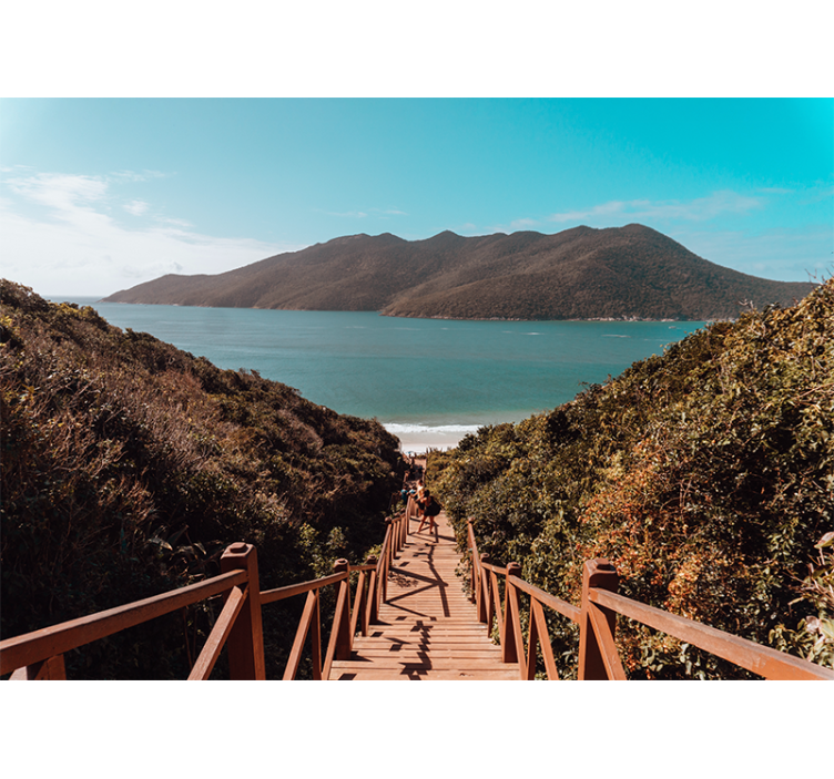 Fototapete landschaft ruhiger ozeanweg - TenStickers