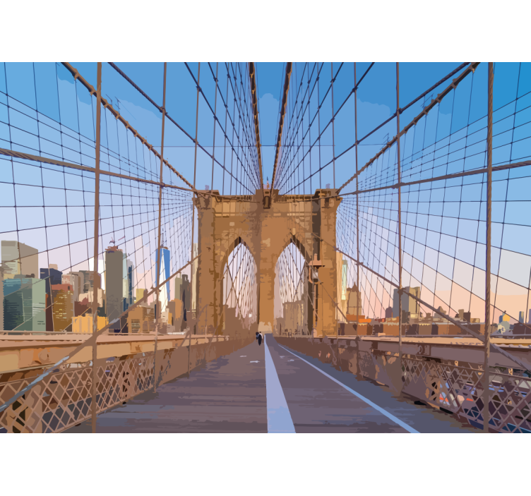Fototapete städte brooklyn bridge aussichtspunkt - TenStickers