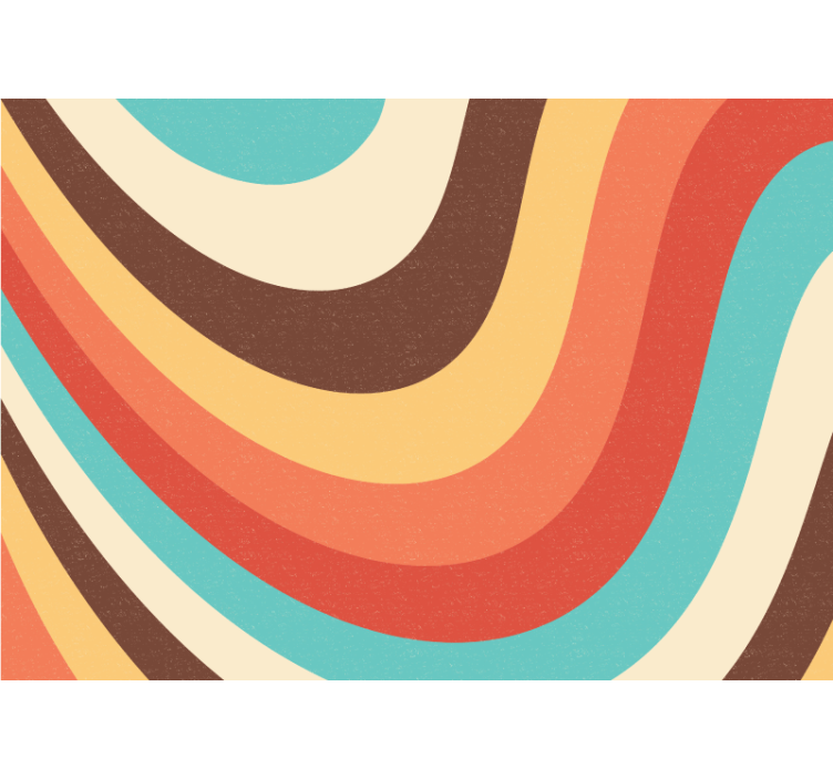 Fototapete abstrakt wellen in bunten farben - TenStickers